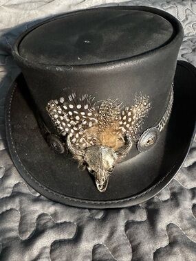 American Hatmakers ‘Marlow’ Leather Steampunk Tophat